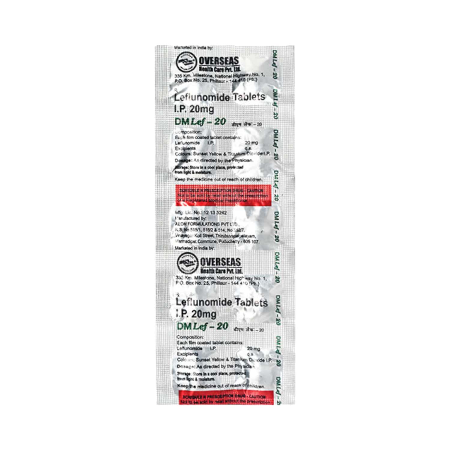 dm lef 20mg tablets