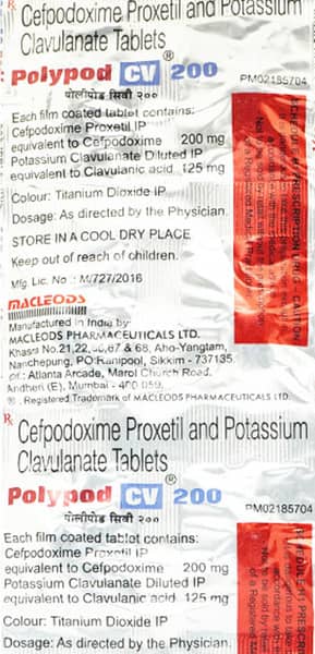 Polypod Cv 200Mg Strip Of 10 Tablets