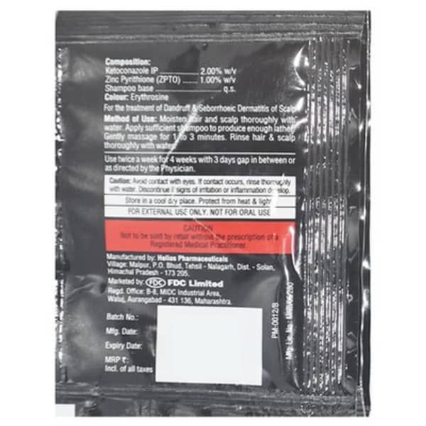 Zocon Kz Sachet Of 5Ml Shampoo