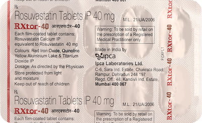 Rxtor 40mg Strip Of 10 Tablets