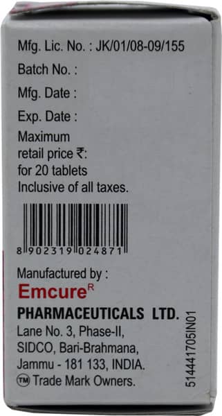 Nucoril Od Bottle Of 20 Tablets