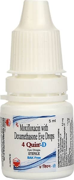 4 Quin D Bottle Of 5ml Eye Drops
