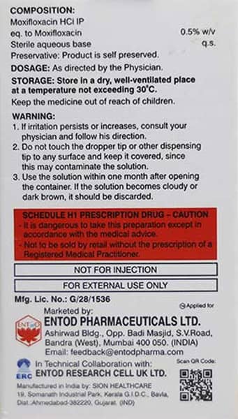 Enmox Plus Bottle Of 5ml Eye Drops