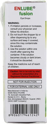Enlube Fusion Bottle Of 10ml Eye Drops