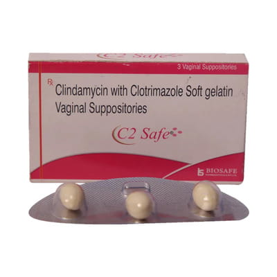 C2 Safe Strip Of 3 Vaginal Suppositories