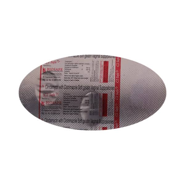 C2 Safe Strip Of 3 Vaginal Suppositories