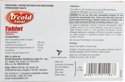 D Cold Total Strip Of 6 Tablets