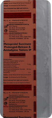 Metoprol Xl Am 50/5mg Strip Of 10 Tablets