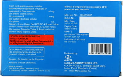 Es Omepraz Dsr Strip Of 10 Capsules