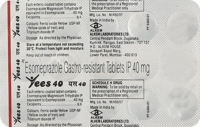 Yees 40mg Strip Of 15 Tablets