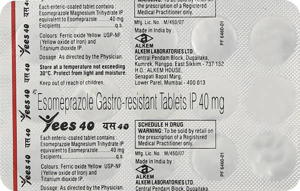 Yees 40mg Strip Of 15 Tablets