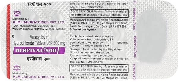 Herpival 500Mg Strip Of 3 Tablets