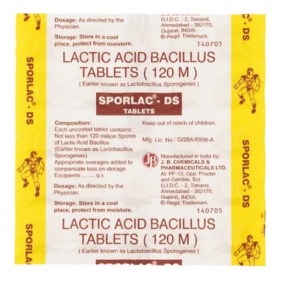 Sporlac Ds Strip Of 25 Tablets