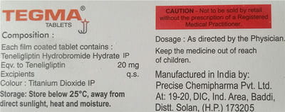 Tegma 20mg Strip Of 10 Tablets