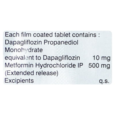Dapanova M 10/500mg Strip Of 15 Tablets