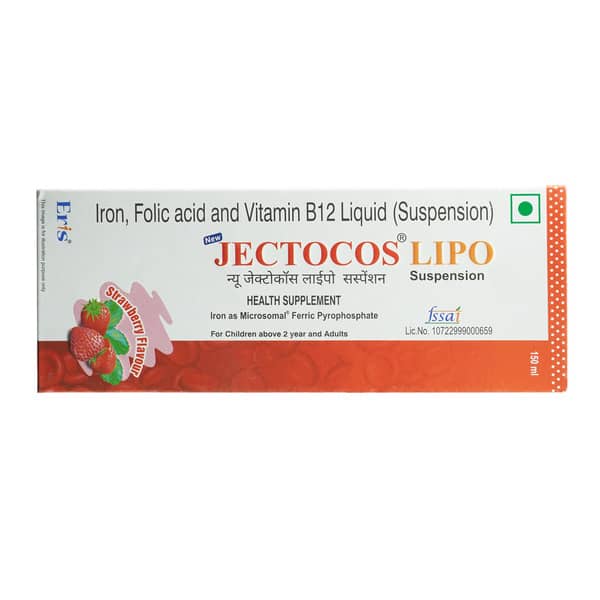 New Jectocos Lipo Strawberry Flavour Bottle Of 150Ml Suspension