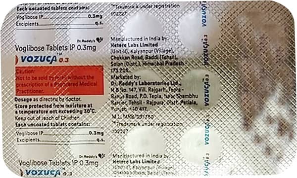 Vozuca 0.3Mg Strip Of 15 Tablets