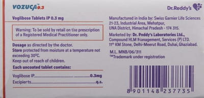 Vozuca 0.3mg Strip Of 15 Tablets