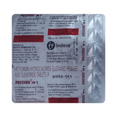 Prichek M 1mg Strip Of 15 Tablets