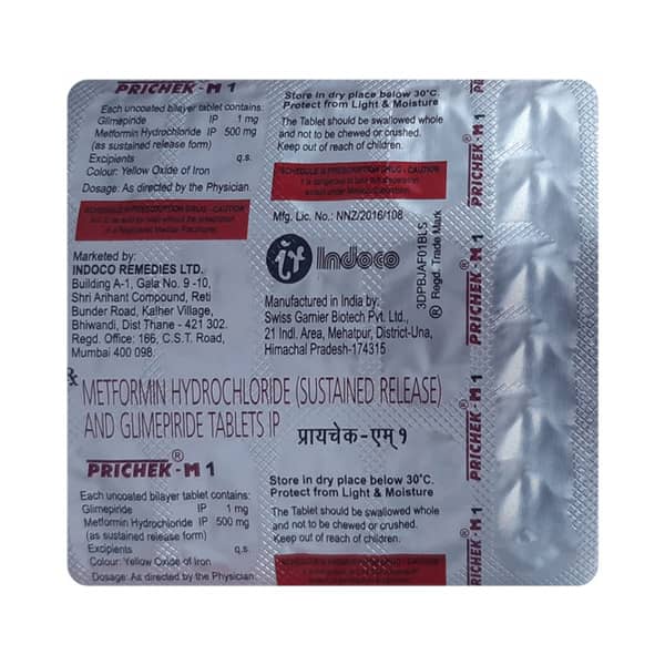 Prichek M 1mg Strip Of 15 Tablets