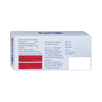 Maxgalin Nt 50mg Strip Of 10 Tablets