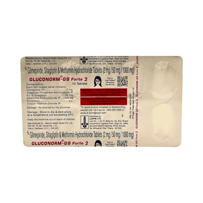 Gluconorm Gs Forte 1mg Strip Of 10 Tablets