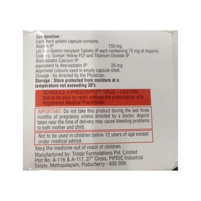 Tonact Asp 20/150mg Strip Of 10 Capsules