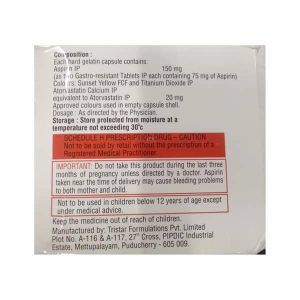 Tonact Asp 20/150mg Strip Of 10 Capsules