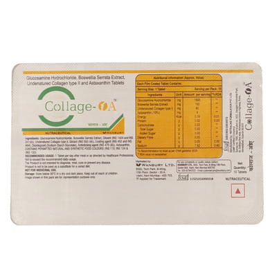 Collage Oa Strip Of 10 Tablets