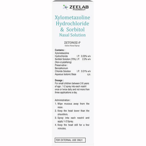Zetonoz P Bottle Of 10ml Saline Nasal Spray
