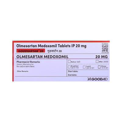 Goodsartan 20mg Strip Of 10 Tablets