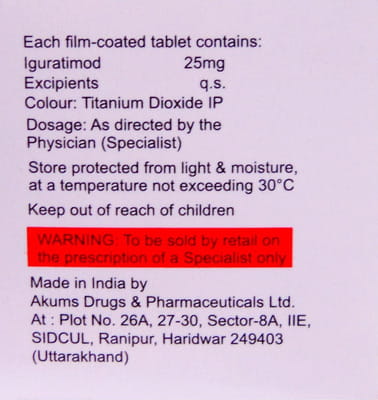 Igurati 25mg Strip Of 10 Tablets