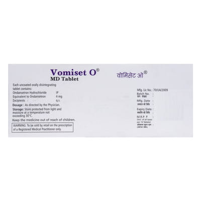 Vomiset O 4mg Md Strip Of 10 Tablets