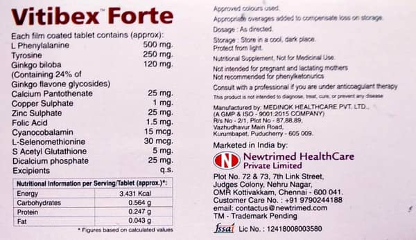 Vitibex Forte Strip Of 10 Tablets