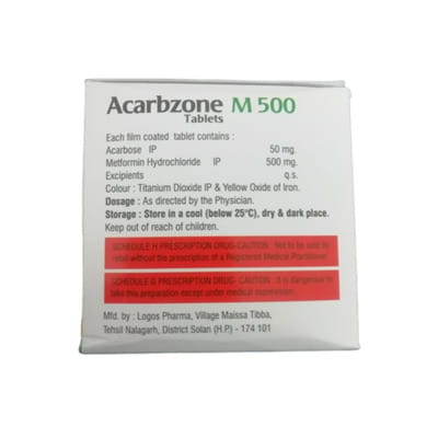 Acarbzone M 500mg Strip Of 10 Tablets