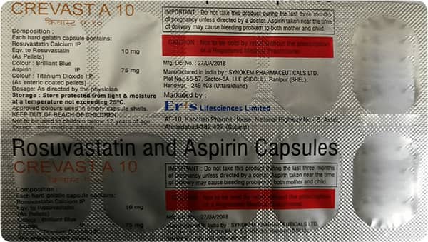 Crevast A 10/75Mg Strip Of 10 Capsules