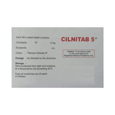 Cilnitab 5 Mg Strip Of 15 Tablets