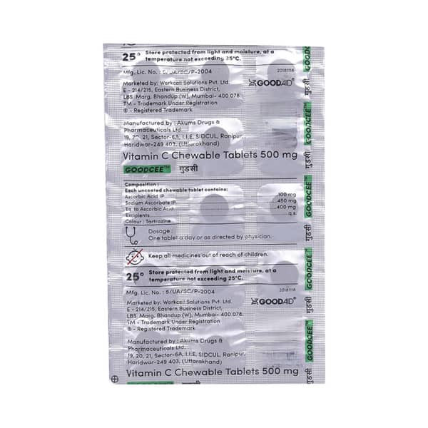 Goodcee Strip Of 15 Chewable Tablets