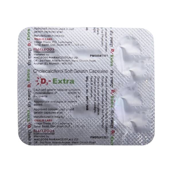 D3 Extra 60k Strip Of 8 Softgel Capsules