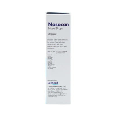 Nasocan 0.1% Bottle Of 10ml Nasal Drops