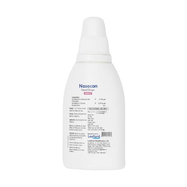 Nasocan Adult 0.1% Bottle Of 10Ml Nasal Drops