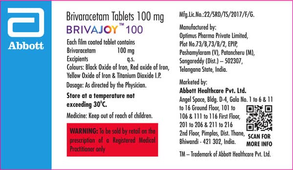 Brivajoy 100Mg Strip Of 14 Tablets
