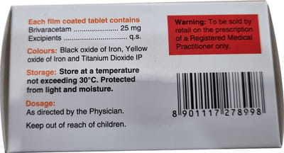 Brivepsy 25mg Strip Of 14 Tablets