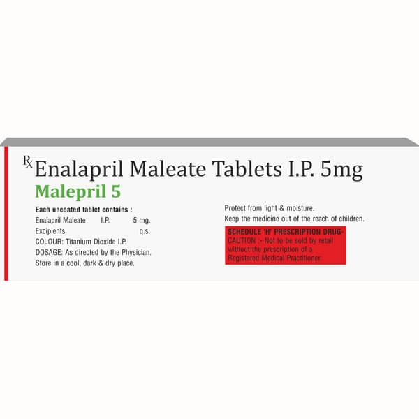 Malepril 5Mg Strip Of 10 Tablets