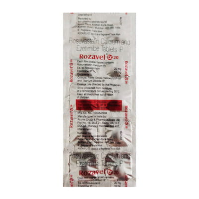 Rozavel Ez 20mg Strip Of 10 Tablets
