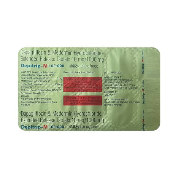 Depitrip M 10/1000mg Strip Of 10 Tablets