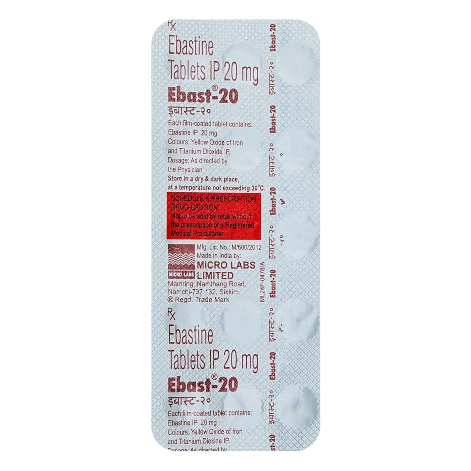 ebast 20mg tablets