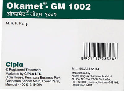 Okamet Gm 1002mg Strip Of 10 Tablets