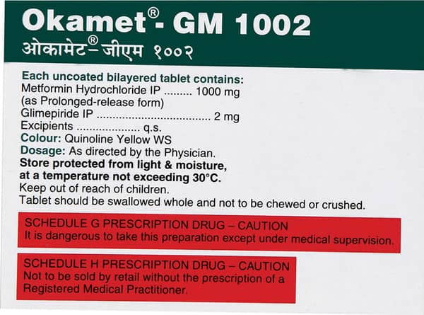 Okamet Gm 1002mg Strip Of 10 Tablets