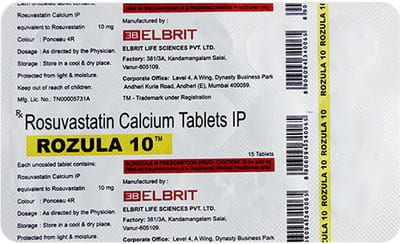 Rozula 10mg Strip Of 15 Tablets
